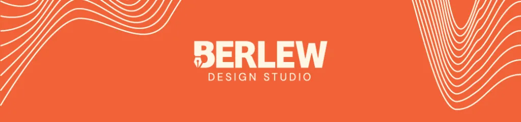 Berlew brand identity visual system, logo, colour and typography on a form cover
