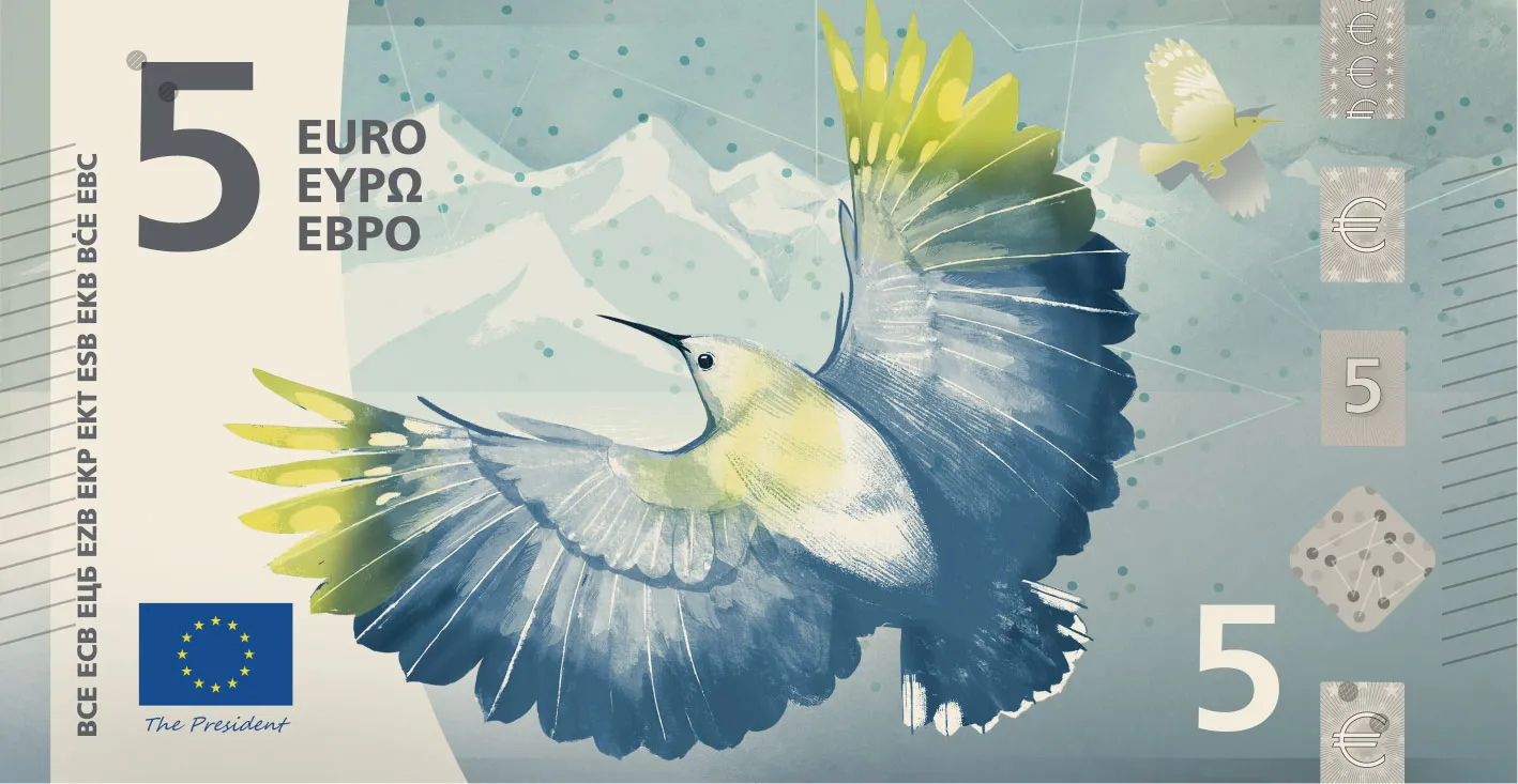 ECB Design H 5€ banknote proposal front