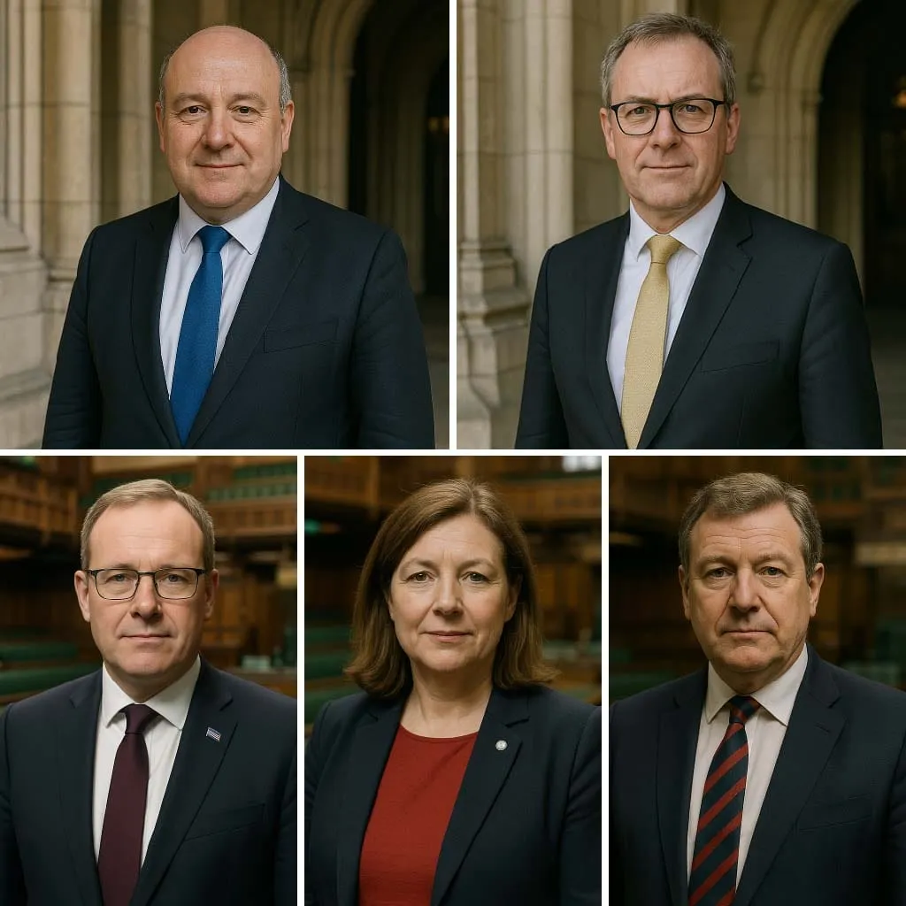 All five AI-generated MP portraits from Berlew's UK representation study