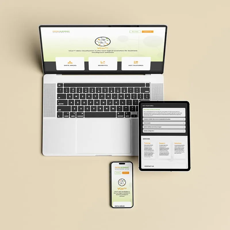 Branding and website design for Fifth Element Systems by Berlew Design Studio.