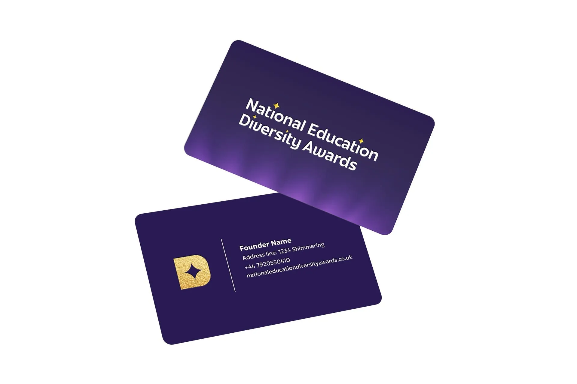 National Education Diversity Awards business card by Berlew.