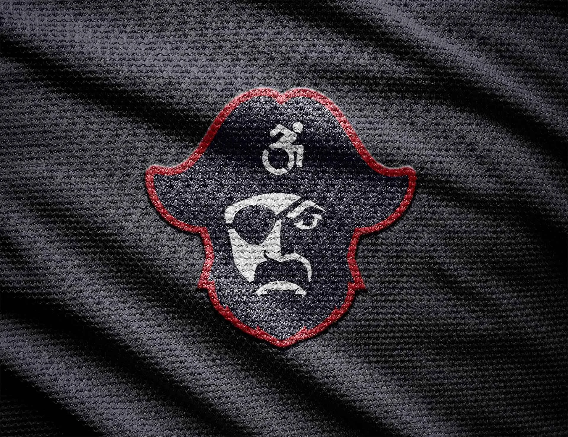 UWE Pirates WBC brand identity created by Berlew Design Studio, shown on team merchandise.