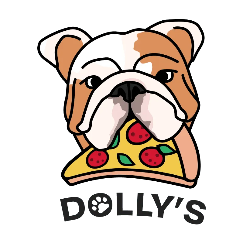 Dolly's Pizza logo designed by Berlew.