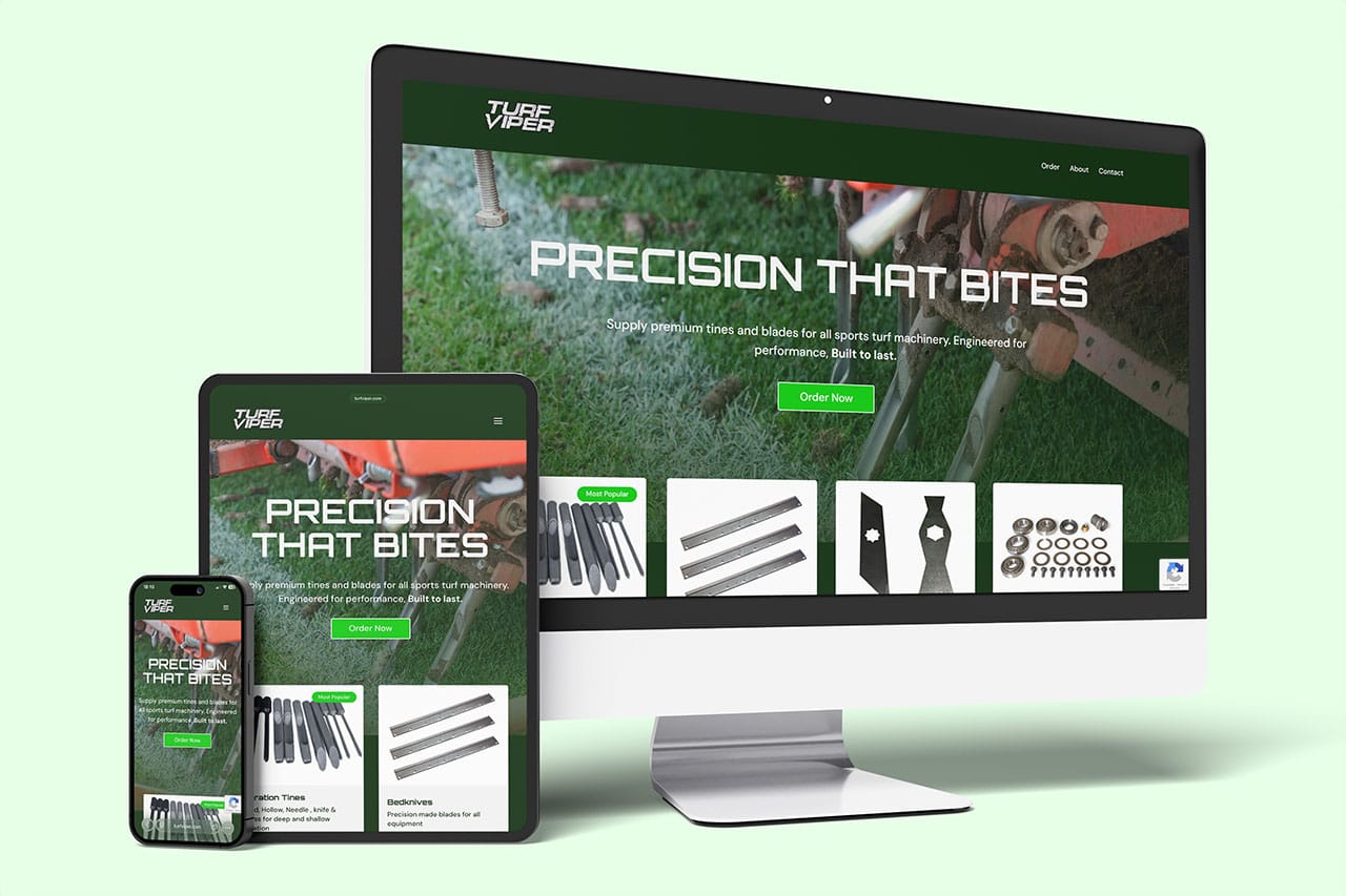 Turf Viper Website Mockup